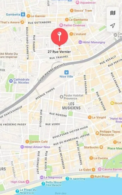 Charmant Appartement, En Plein Centre , Face A La Gare Centrale, Nice Centre